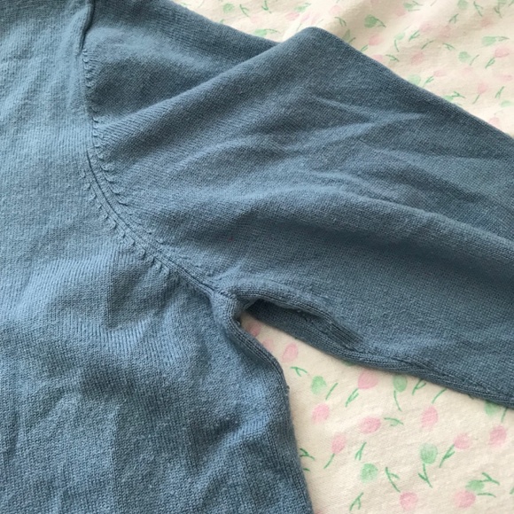 Joseph A Long Sleeve Square Neck Sweater Top M Dusty Blue - Picture 13 of 15